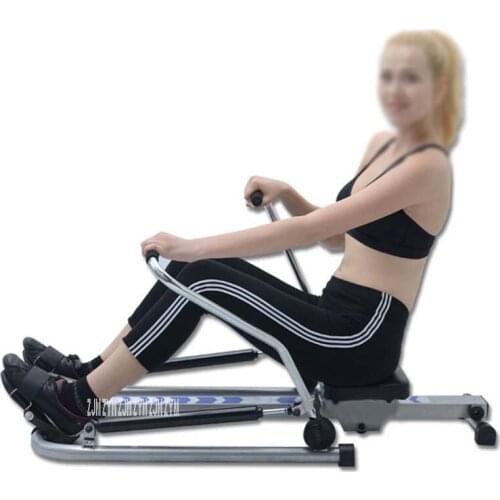 HW-201 Metal Folding Rowing Machine Single Track Foldable Seated Row Machine Water Resistance Hydraulic Indoor Fitness Equipment