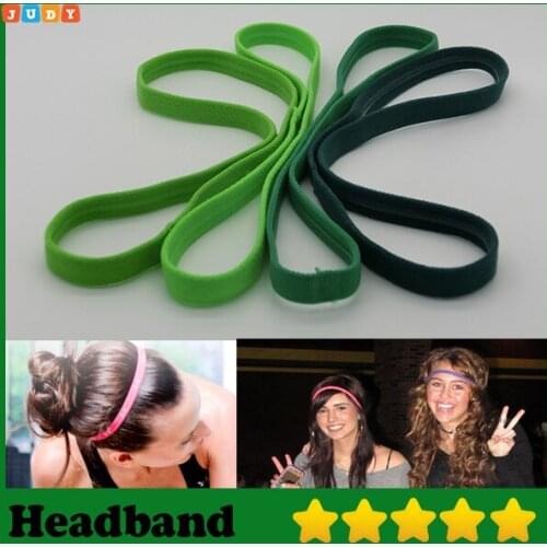 Perfect Glamorous Look by Hair Accessories Neon Headband Fabric Elastic Headband Orange No Slip Elastic Headband Yoga Headband
