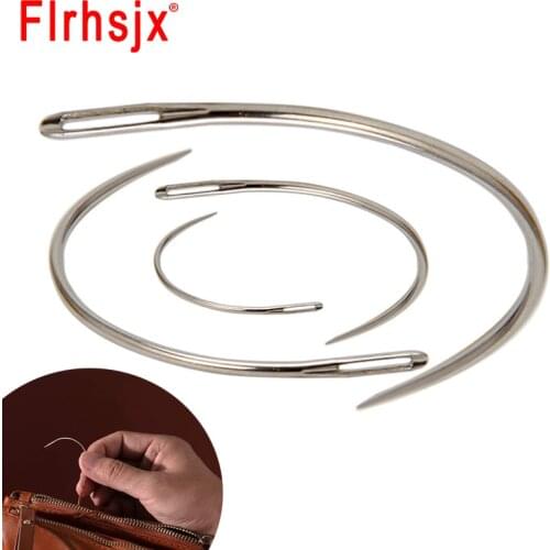 4pcs Pack C Type Handy Leather Needle Hand Repair Curved Needle Leathercraft Supplies Shoe Bag Repair Tools for Sewing