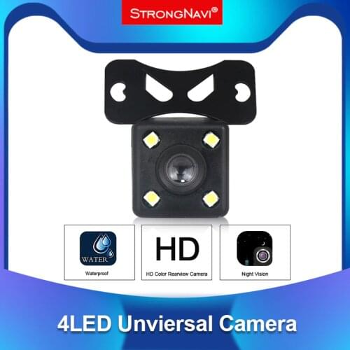 Car Rear View Camera 4 LED Night Vision Reversing Auto Parking Monitor CCD Waterproof HD Video
