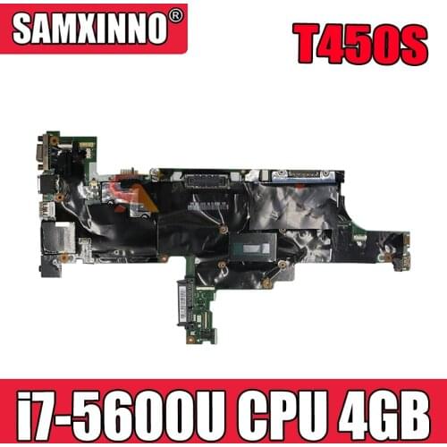 For Lenovo ThinkPad T450S Laptop Motherboard FRU 00HT756 00HT752 AIMT1 NM-A301 With i7-5600U CPU 4GB RAM 100% Tested Fast Ship