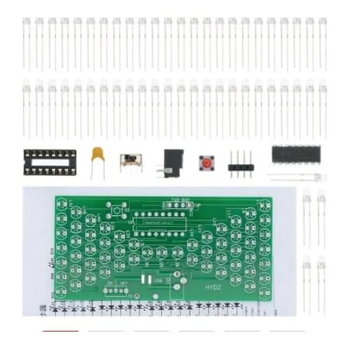 5V Electronic Hourglass DIY Kit Funny Electric Production Kits Precise With LED Lamps Double Layer PCB Board 84*40mm