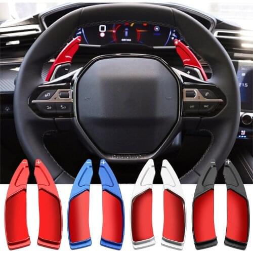 For Peugeot 508 5008 308 3008 208 2008 GT SW Car Steering Wheel Shift Paddle Gear Paddles DSG Extender Stickers Car Accessories