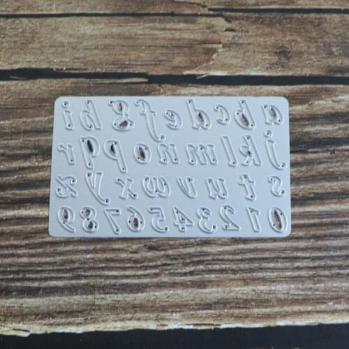 Lower Case Letters Number Metal Cutting Dies Scrapbooking Craft Card Making Embossing Rectangle Pattern