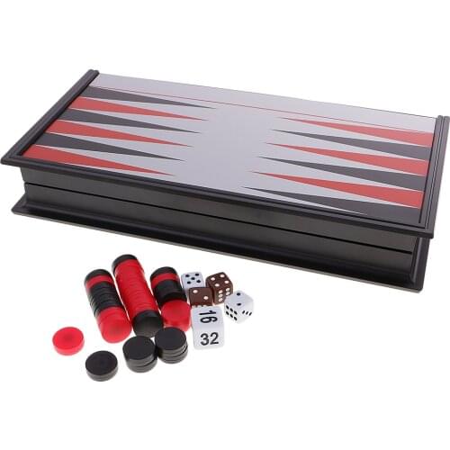 NEW Backgammon Foldable Magnetic Chessboard Checkers Chess Classic Game Board DIY Party Fun