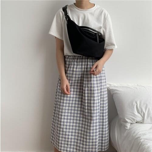 Ins Korean version 2021 new fashion womens bag retro solid color joker one shoulder diagonal canvas jiaozi bag tide