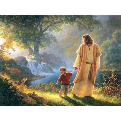 Region Jesus DIY Cross Stitch 11CT Embroidery Kits Craft Needlework Set Printed Canvas Cotton Thread Home Decoration Design
