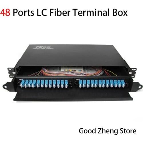 48 Ports Fiber Optic Box LC Fiber Optic Termination Box Fiber Optic Distribution