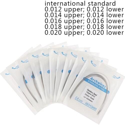 12-20 U/L Dental Orthodontic Stainless Steel Round Arch Wire 10 Types