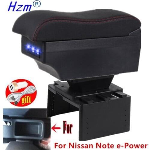 For Nissan Note e-Power Armrest Box car Center Console Storage armrest Box modification accessories with USB interface