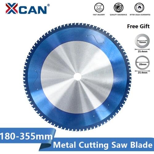 XCAN Metal Cutting Saw Blade 180-355mm Circular Saw Blade For Cutting Aluminum Iron Steel Nano Blue Coated Carbide Saw Blade