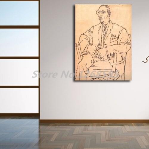 Portrait Of Igor Stravinsky 1920 By Pablo Picasso Art Canvas Poster Painting Wall Picture Print Home Bedroom Decoration Artwork