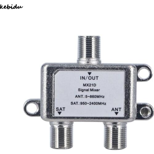 Kebidu 2 Way Cable Satellite Splitter TV Signal Satellite Sat Coaxial Diplexer Combiner Splitter Combiners Cable Switch Switcher