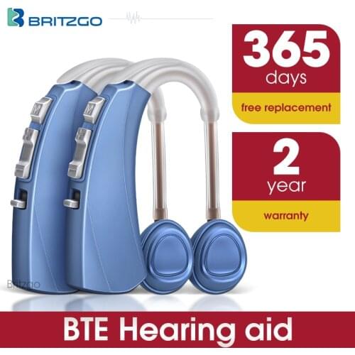 Britzgo Deaf Hearing Aid,Mini Wireless Invisible Digital Noise Magnetic Suction Charging Sound Amplifier Behind The Ear VHP-1220