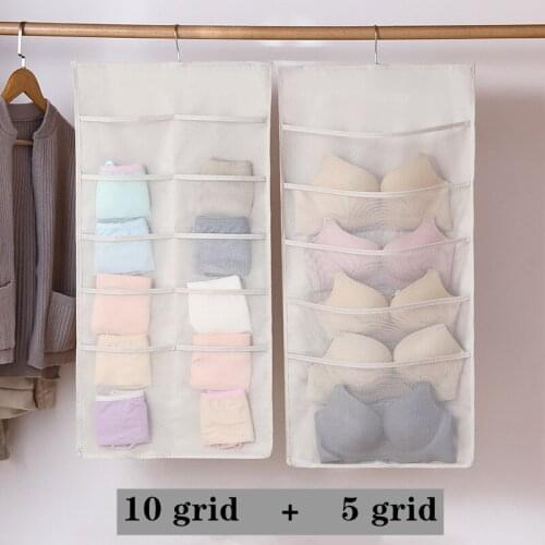 Thick home Oxford Cloth Hanging Storage Bag Wall Hanging Decoration Dormitory Double-Sided Underwear Socks Bra Fabric Bag