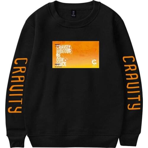 CRAVITY Kpop Hoodies Pullover Fashion Black White Hoodie Men Women Korean Style Hip Hop Long Sleeve Capless Sweatshirts Tops 4XL