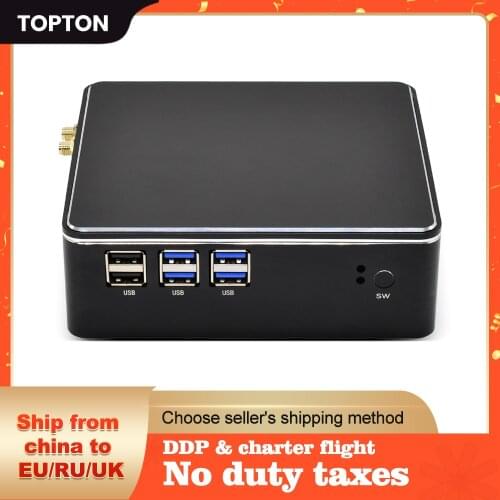 Topton Portable Mini PC i7 7567U i5 8250U i3 8130U DDR4 Windows 10 Barebone Computer Nuc Graphics 4K HTPC WiFi HDMI VGA