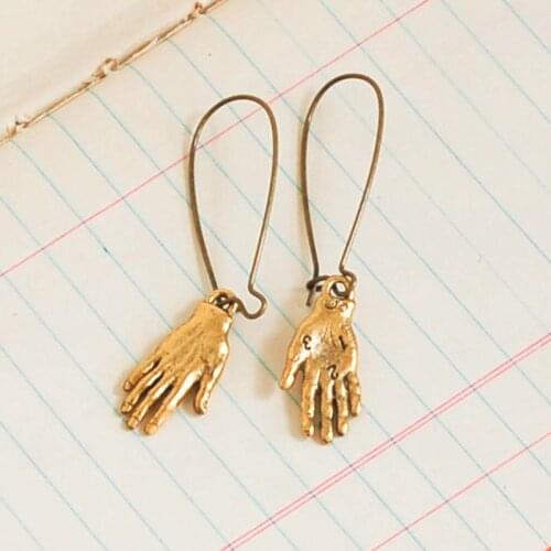 Metal Hand Hoop Earrings Charms Costume Jewelry Hand Statement Earrings For Women Top Quality Femme Bijoux