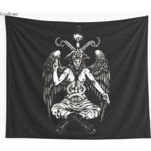 Baphomet Women Wall Tapestry Cover Beach Towel Throw Blanket Picnic Yoga Mat Home Decoration