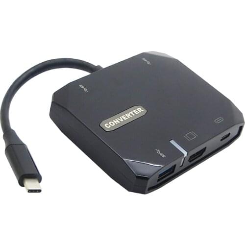 10pcs/lot 5 in 1 Combo USB C Type C Hub with HDMI 4K x 2K Type C PD Charging Adapter 3 USB 3.0 Hub for Macbook Chromebook