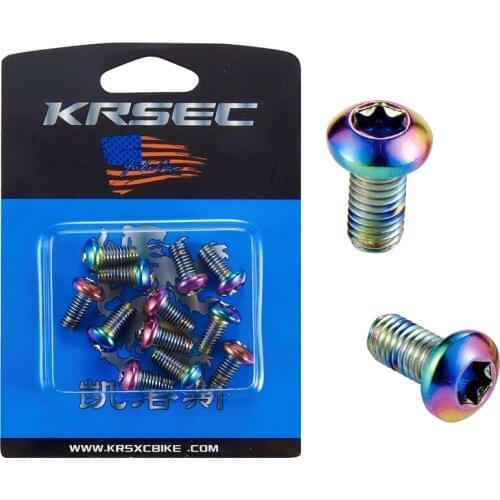 10packs M5x10mm disc brake rotor bolt T25 stainless steel bicycle parts MTB mountain bike brake rotor titanium screw six nails