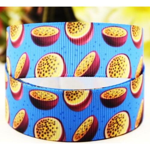 22mm 25mm 38mm 75mm Fruit Cartoon printed Grosgrain Ribbon party decoration 10 Yards X-03819