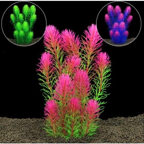3 Colors Fish Tank 25cm Water Grass Artificial Simulation Ornamental Plants Aquatic Scenery Decorate Aquarium