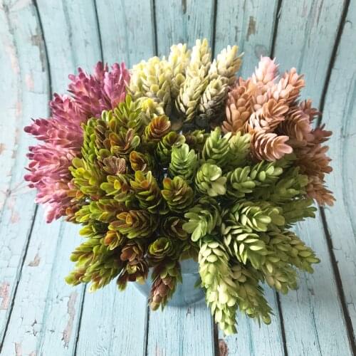 30 heads/bundle Pine Cone Simulation Pineapple grass artificial plants DIY home vases for decoration fake plastic flower pompon