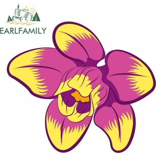 EARLFAMILY 13cm x 11.5cm for Flower Camper Car Stickers Fashion Fine Decal Personality Creative Suitable for Fold GTR EVO SX