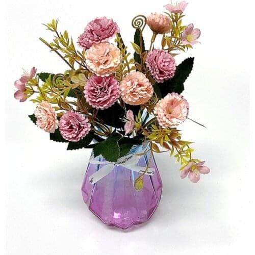 A Bunch Artificial Flowers 5 Forks Fake Flowers Silk Flower Photography props Lilac Simulation Home Decoration Party Supplies