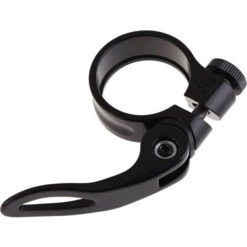 Quick Release Alloy Bike Seat Post Clamp Mountain Road Bicycle Fixed Gear Portable Bike Clip QR 34.9mm 2021