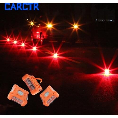 CARCTR Magnetic LED Emergency Flash Strobe Lamp Car Traffic Safety Warning Night Lights Roadside Square Box Flash Beacon Lamps