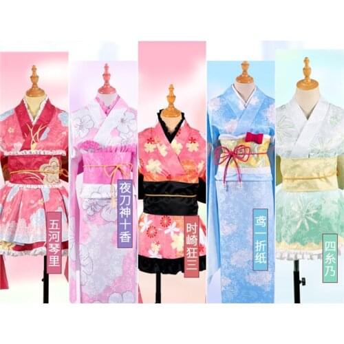 DATE A LIVE Kotori Itsuka Nightmare Tohka Yatogami Hermit Cosplay Costume Bath Kimono Japanese Dress