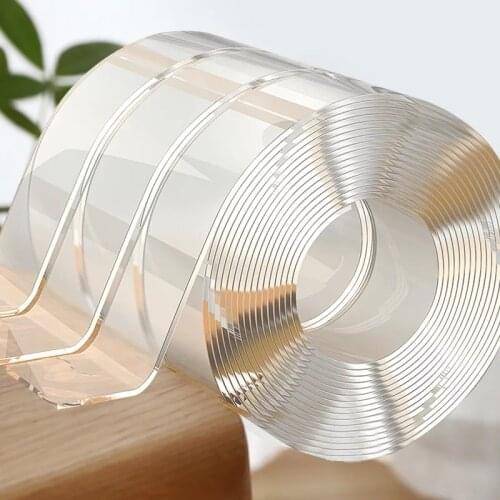 1/2/3/5M Adhesive Double Sided Tape Flexible Nano Traceless Fixed Small Item Strong Tape gekko tape Acrylic Loop Disks Glue
