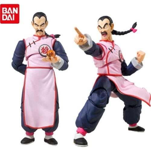 Original Bandai Dragon Ball Z Anime Figure Edition Soul Limitation SHF Killer Tao Pai Pai Anime Action Figures Toys for Children