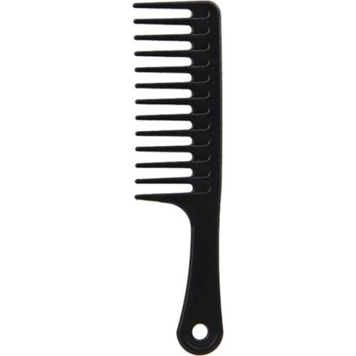 New Portable Black Wide Tooth Comb Black ABS Plastic Heat-resistant Large Wide Tooth Comb For Hair Styling Tool