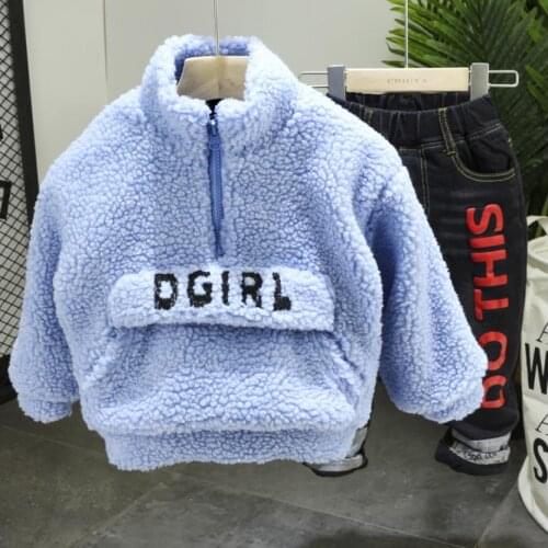 Boys Clothing Sets winter 2020 Casual Sprot suits Thickening Kids Boys Suit For 2-6Years Boys Coral wool coat + Sports Pants