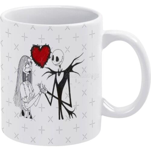 Nightmare before Christmas , Gift for A Friend , Gift For Brother White Mug Custom Printed Funny Tea Cup Gift Personalised Coffe