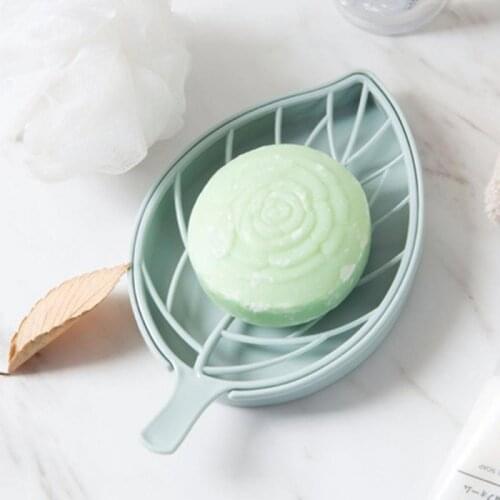 Creative Leaf Soap Box Household Kitchen Portable Soap Box Holder Drain Soap Case Double Layer Bathroom Rack