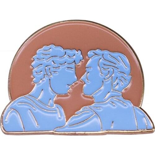 Film Call Me By Your Name Theme Brooch Elio and Oliver Gay Movie Metal Badge