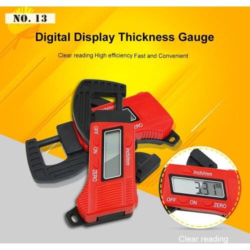 Mini Digital Thickness Gauge Dial Thickness gauge Caliper Meter Carbon Fiber Micrometer Gauge 0.01mm Width Measure Tool Red Blue