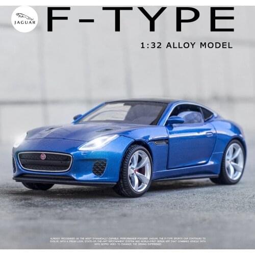 1:32 Jaguar F-Type Sports Car Alloy Car Model Sound And Light Pull Back Toy Car Simulation Car Model Collection Decoration Gift