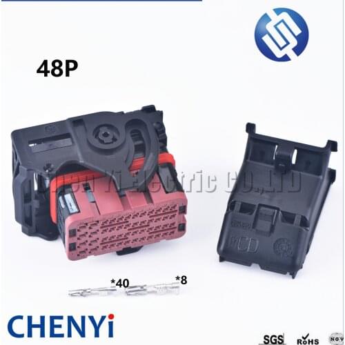 Molex Brown 48 Pin way CMC Receptacle Hybrid Modular Wiring Plug ECU connector With Terminals 64320-3319 64319-1301 64325-1010