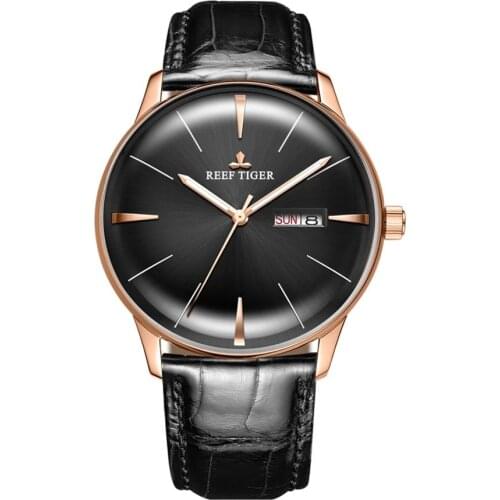 Mens luxury watches,men automatic mechanical wrist watch Reef Tiger dress waterproof wristwatch business reloj hombre RGA8238