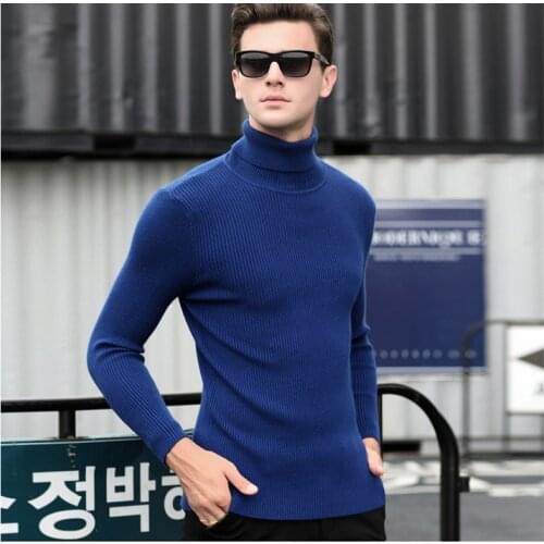 MRMT 2020 brand autumn and winter new mens turtleneck sweater Slim pullover mens pure cashmere bottoming sweater