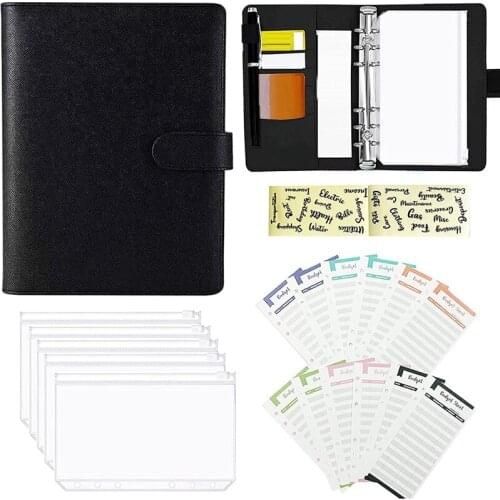 A6 Budget Binder with Cash Envelopes Pockets, Planner Notebook Binder Organizer Practical Tools for Budget Envelope
