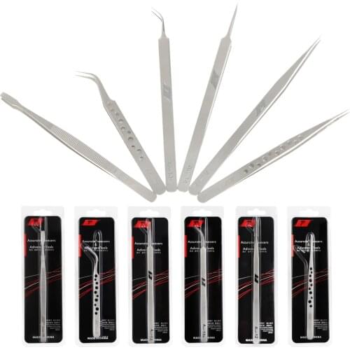 Electronics Long Tweezers Acid Resistant and Anti-magnetic Curved Straight Tip Precision Stainless Steel Repair Hand Tools