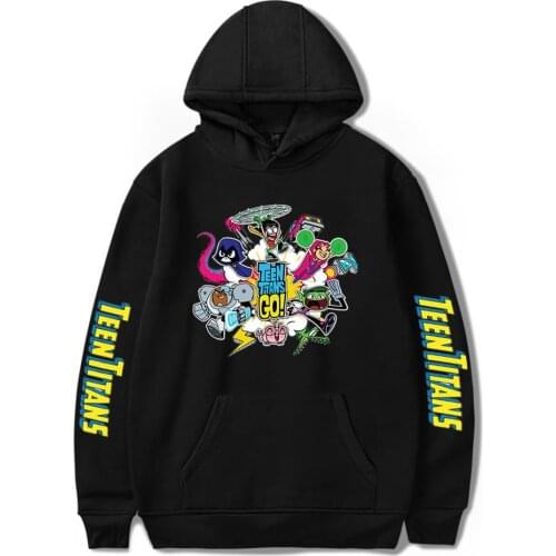 Teen Titans Go! Cartoon Prints Hoodies Women/Men Long Sleeve Hooded Sweatshirts Animation Casual Harajuku Streetwear Clothes