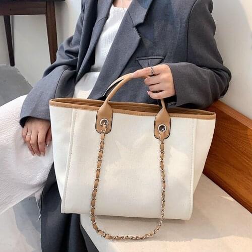 Casual Women Solid Shoulder Bag Fashion Female Canvas Portable Handbags High Quality Large capacity Tote Bags Sac A Main