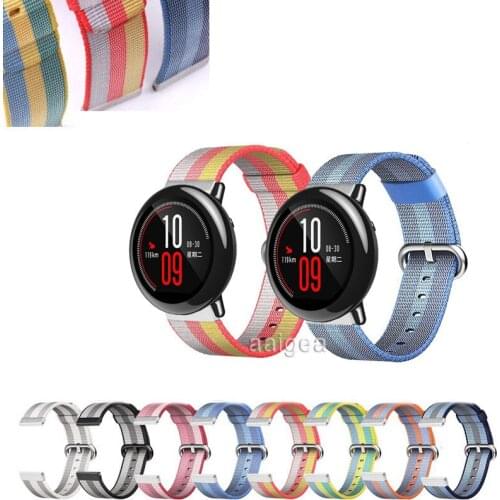 20mm 22mm Woven Nylon Band Sport Loop Strap for Huami Amazfit PACE for Huami GTR 2 /GTR 47mm Watch Strap